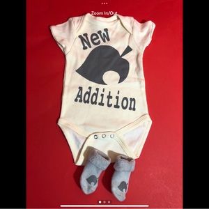 New Custom Gamer Inspired Onesie and Socks Set 6-12 M